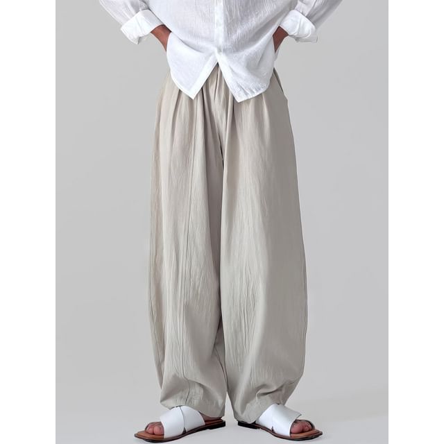 Okwano-Pleated Wide-Leg Pants