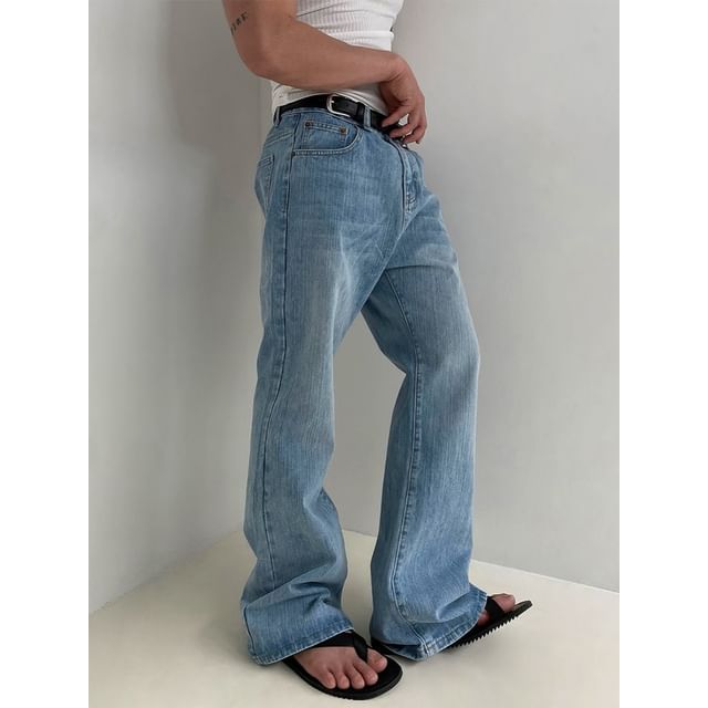 Okwano-Washed Flared Jeans