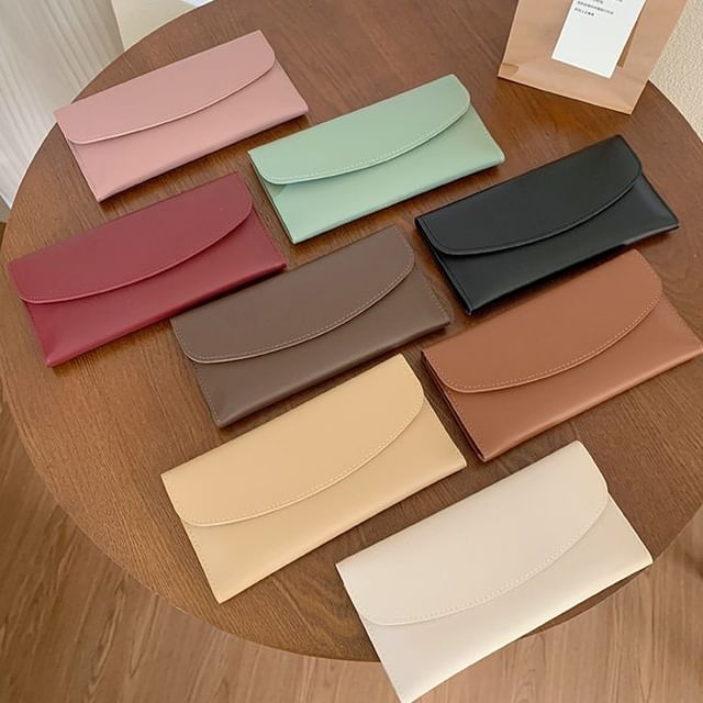 Olsin-Plain Faux Leather Wallet