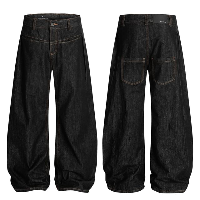 Omozando-High Waist Wide Leg Jeans