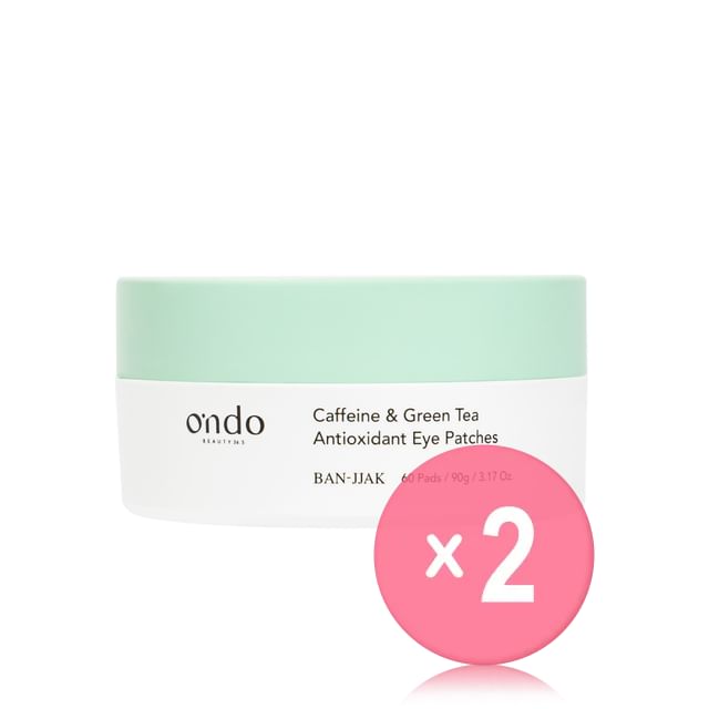 Ondo-Caffeine Green Tea Antioxidant Eye Patches Set 2pcs Bundle Set