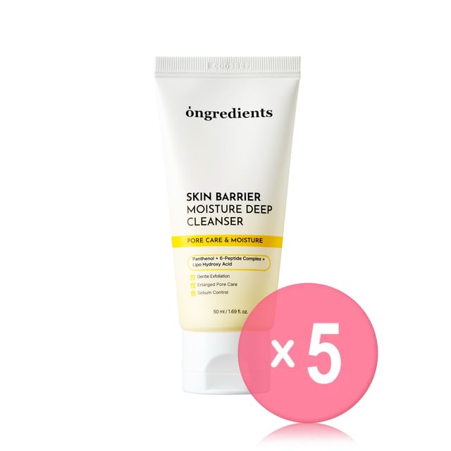 ongredients-Skin Barrier Moisture Deep Cleanser Mini 5pcs Bundle Set