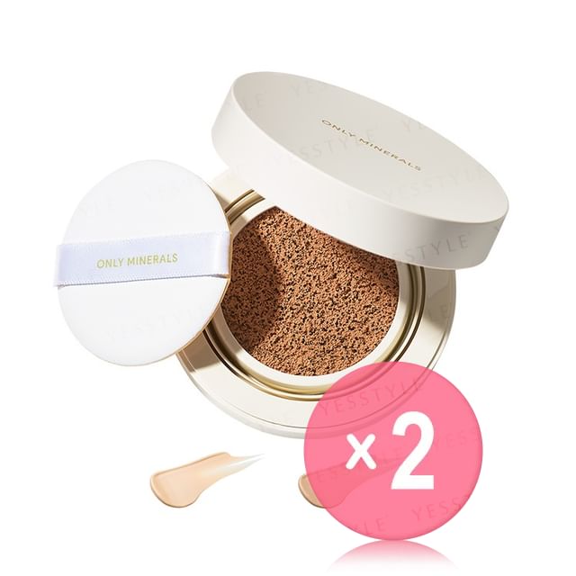 ONLY MINERALS-Medicated Wrinkle White Cushion BB 2pcs Bundle Set