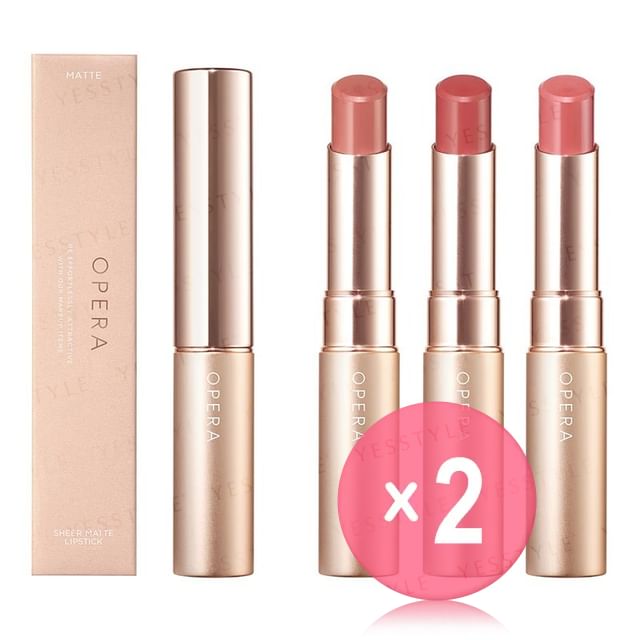 OPERA-Sheer Matte Lip Color 2pcs Bundle Set