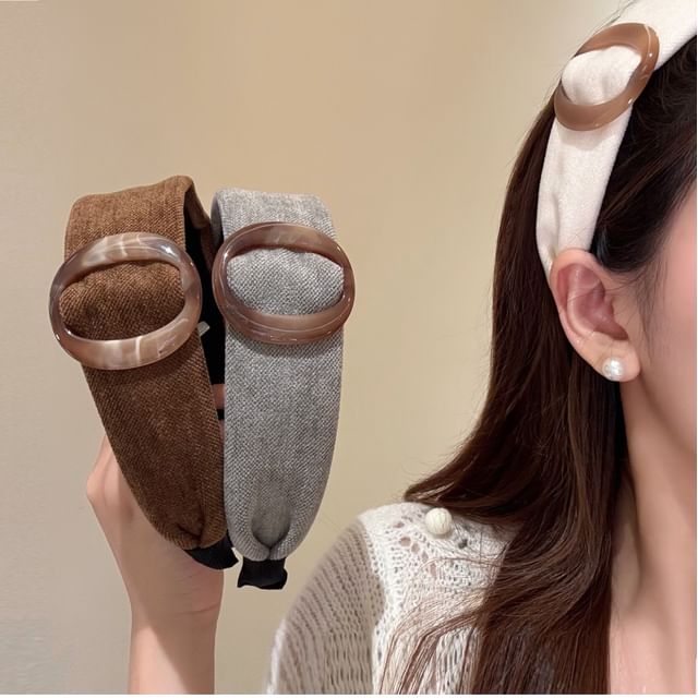 Ordinario-Acrylic Ring Corduroy Headband