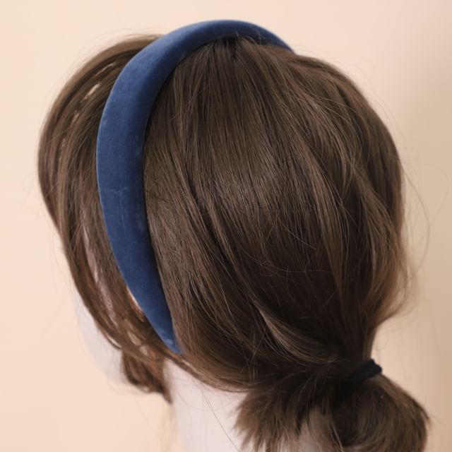 Ordinario-Plain Padded Velvet Headband
