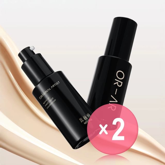 ORIGINAL ARTIST-Long-Lasting Flawless Liquid Foundation 2pcs Bundle Set