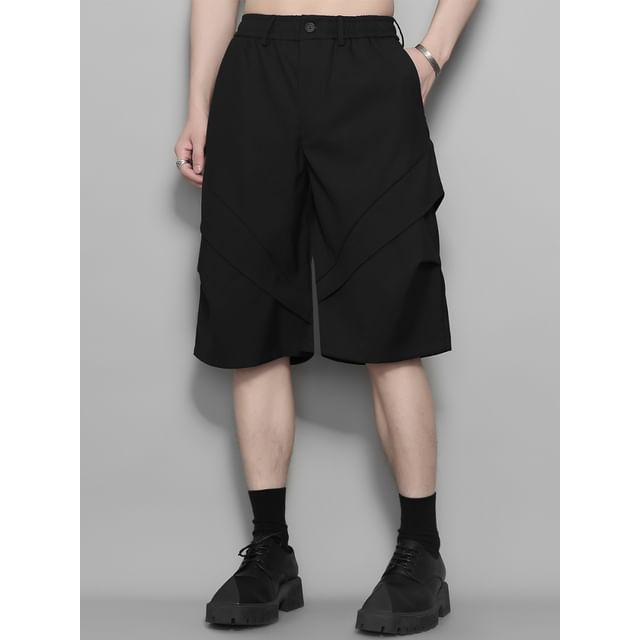 Original L-Mid Rise Plain Wide Leg Shorts