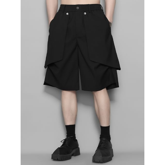Original L-Mid Rise Plain Wide Leg Shorts