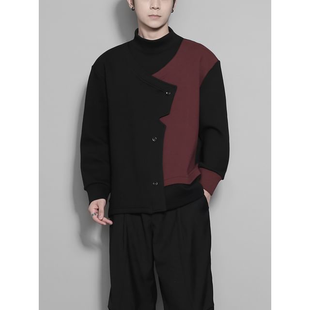 Original L-Mock Neck Two Tone Sweatshirt