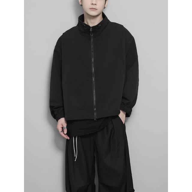 Original L-Mock Two-Piece Zip-Up Plain Jacket