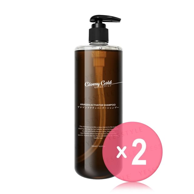 ORORA-GLOSSYGOLD Anagen Activator Shampoo 2pcs Bundle Set