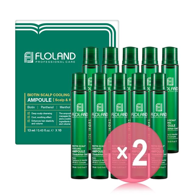 Ottie-Floland Biotin Scalp Cooling Ampoule Set 2pcs Bundle Set