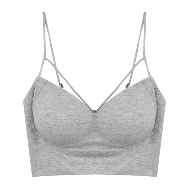 OUREA-Cutout Padded Crop Camisole Top
