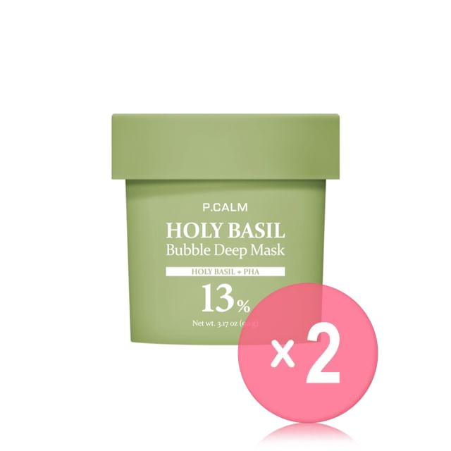 P-CALM-Holy Basil Bubble Deep Mask 2pcs Bundle Set