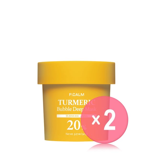 P-CALM-Turmeric Bubble Deep Mask 2pcs Bundle Set
