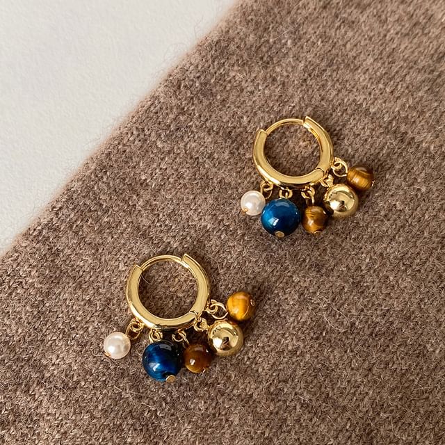 Panda Dama-Bead Alloy Fringed Earring