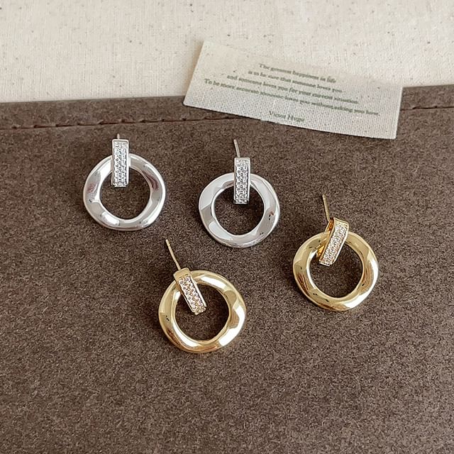 Panda Dama-CZ Hoop Stud Earring