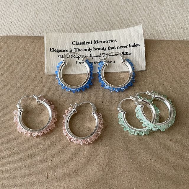 Panda Dama-Faux Crystal Hoop Earring
