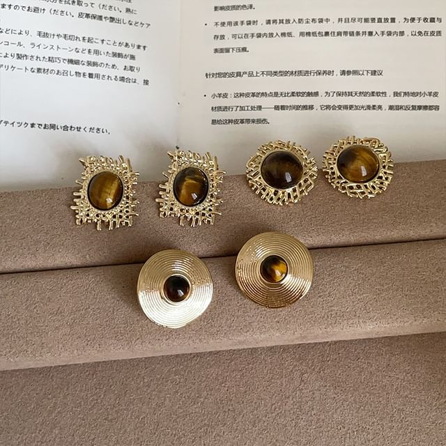 Panda Dama-Faux Gemstone Alloy Statement Earring Various Designs