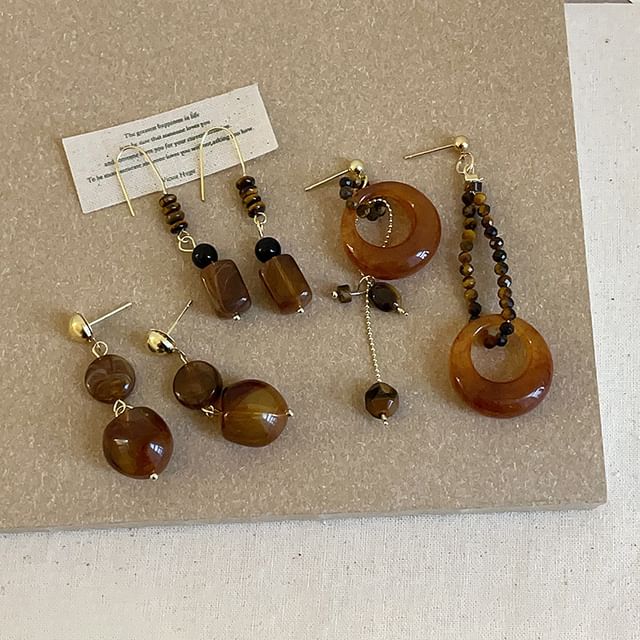 Panda Dama-Faux Gemstone Drop Earring Various Designs