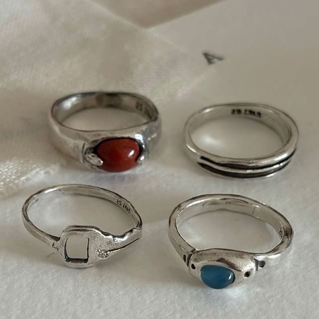 Panda Dama-Faux Gemstone Open Ring