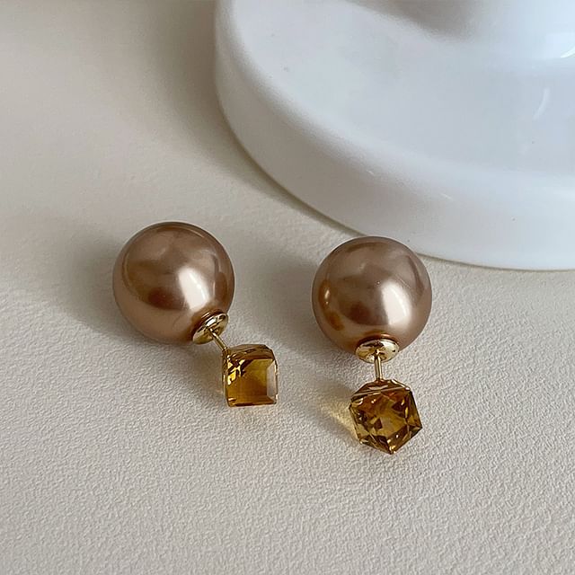 Panda Dama-Faux Pearl Stud Earring