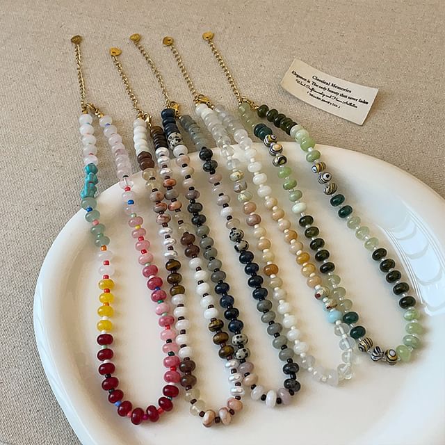 Panda Dama-Gemstone Beaded Necklace