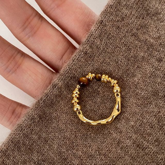 Panda Dama-Gemstone Beaded Ring