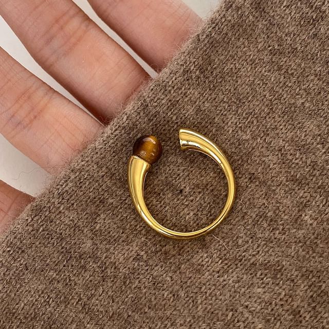 Panda Dama-Gemstone Open Ring