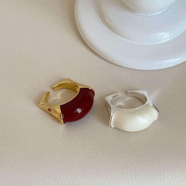 Panda Dama-Glaze Alloy Open Ring