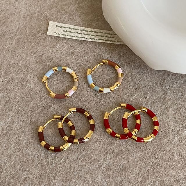 Panda Dama-Glaze Hoop Earring