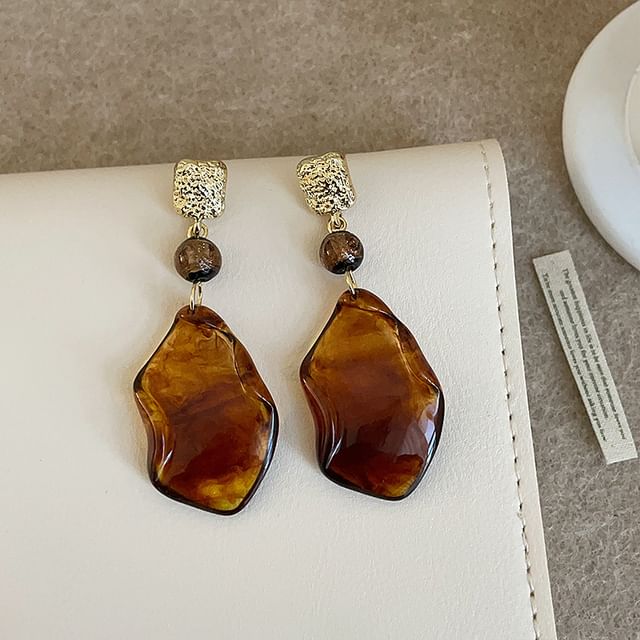 Panda Dama-Irregular Resin Alloy Dangle Earring