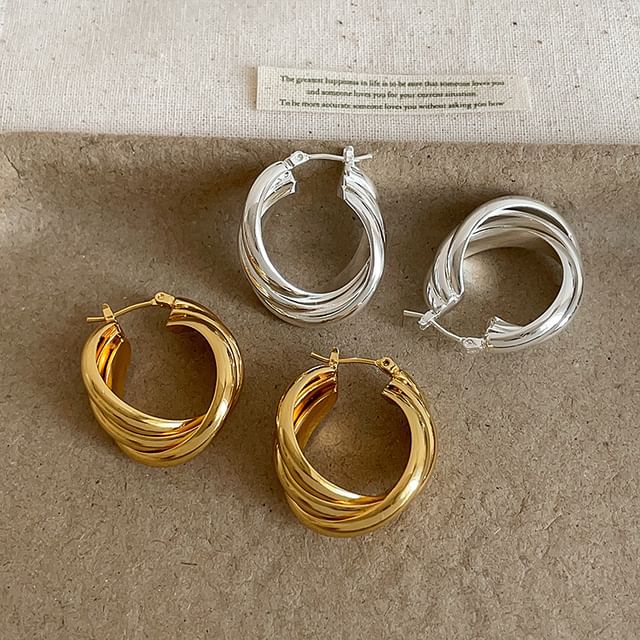 Panda Dama-Layered Hoop Earring