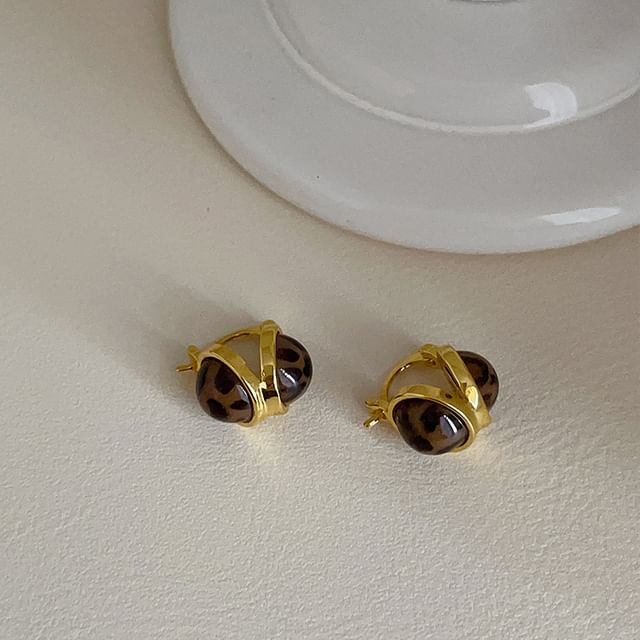 Panda Dama-Leopard Print Bead Alloy Ear Jacket