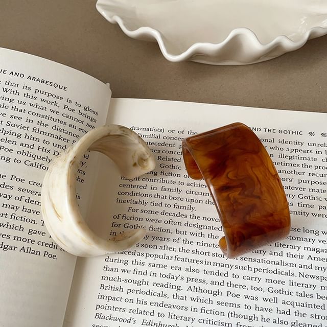 Panda Dama-Marble Open Bangle