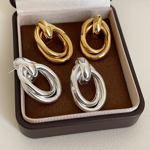 Panda Dama-Oval Hoop Drop Earring