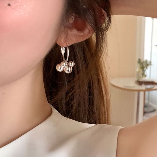 Panda Dama-Polished Bead Alloy Drop Earring