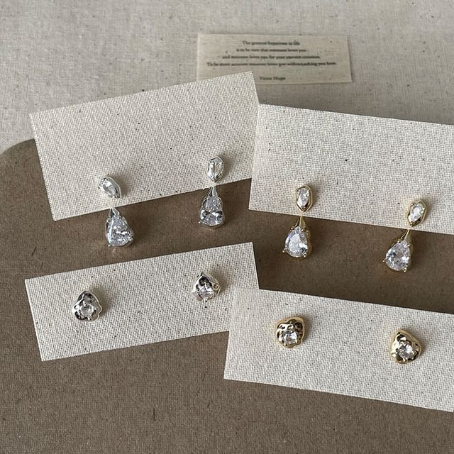 Panda Dama-Rhinestone Alloy Stud Earring Drop Earring