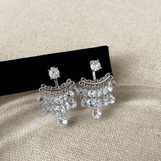 Panda Dama-Rhinestone Fringed Ear Jacket