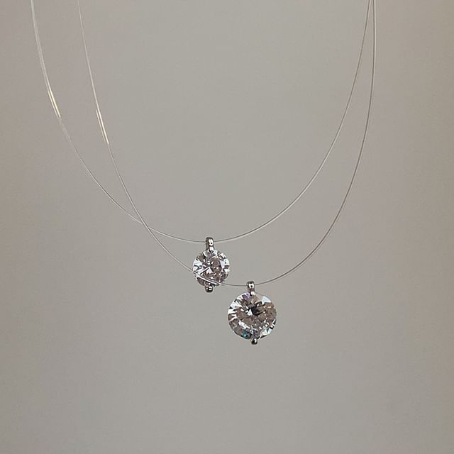 Panda Dama-Rhinestone Pendant Necklace