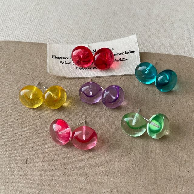 Panda Dama-Sterling Silver Bead Stud Earring