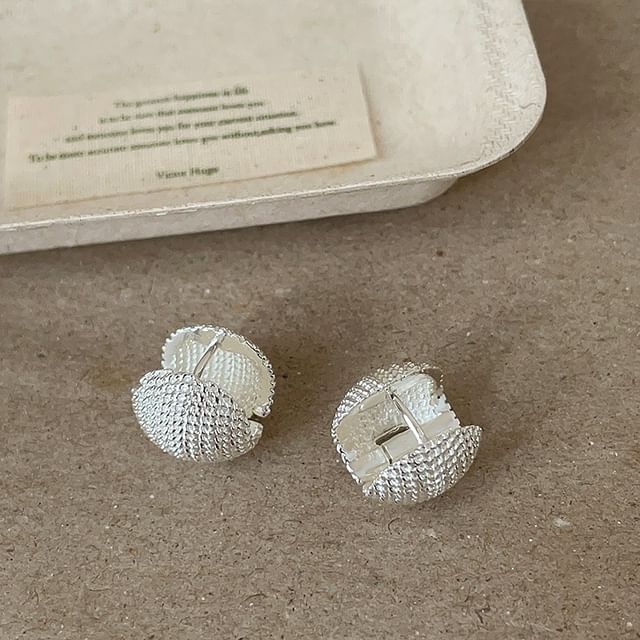 Panda Dama-Textured Ball Hoop Earring