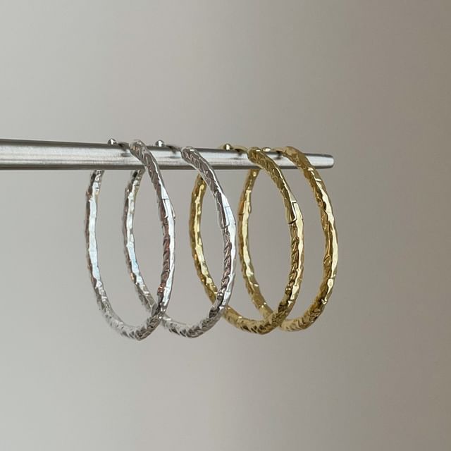 Panda Dama-Textured Hoop Earring