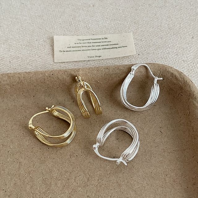 Panda Dama-Textured Layered Hoop Earring