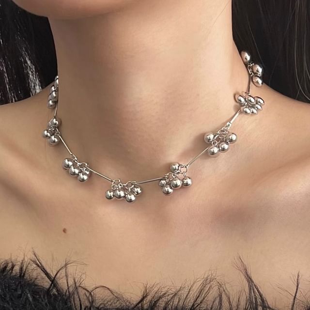 PANGU-Bead Station Chain Necklace