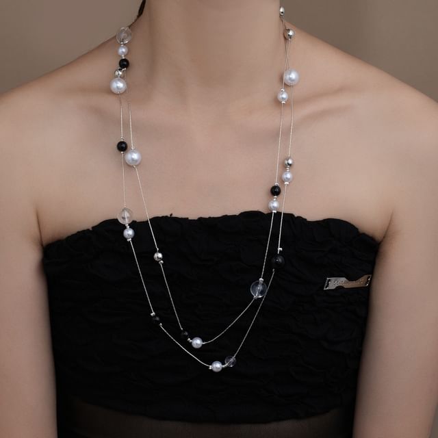 PANGU-Beaded Layered Necklace