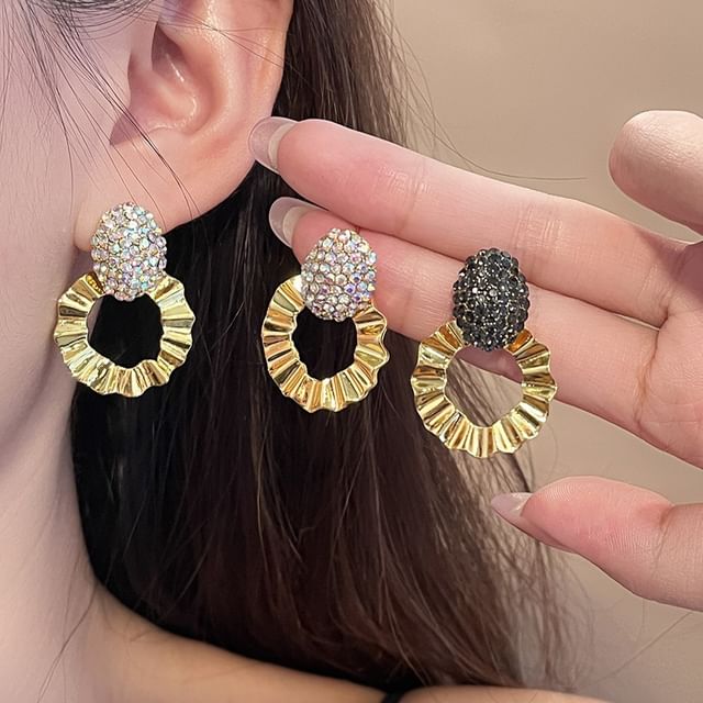 PANGU-Glitter Hoop Earring
