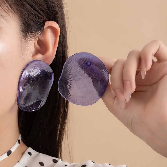 PANGU-Irregular Disc Acrylic Statement Earring