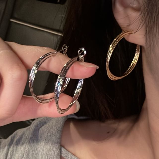PANGU-Layered Hoop Earring